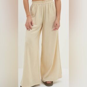Aerie Green Wide-Leg Pants